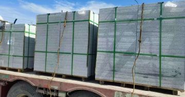 漯河 芝麻白花岗岩地铺石装车日常