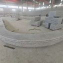 漯河 芝麻白异形坐凳，自然面光面弧形加工