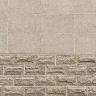 漯河 黄金麻自然面蘑菇石配荔枝面干挂