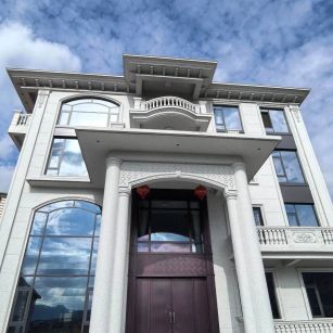 漯河白麻别墅外墙干挂石材效果示例