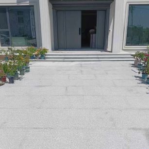 漯河 芝麻白花岗岩地铺石地面铺装