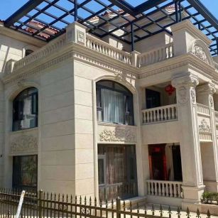 漯河 黄金麻花岗岩荔枝面别墅外墙干挂