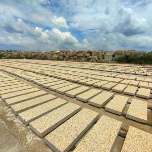 漯河 黄金麻荔枝面花岗岩石材地铺石防护中