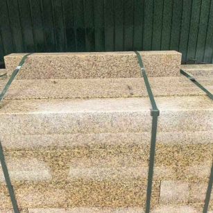 漯河 黄金麻花岗岩石材机切面栏杆料半成品