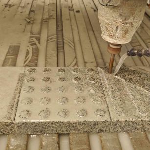 漯河 芝麻白花岗岩石材盲人石、盲道石、盲点石