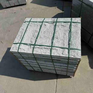 漯河 白麻花岗岩石材自然面蘑菇石成品