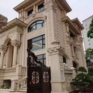 漯河 黄金麻花岗岩别墅外墙干挂效果展示