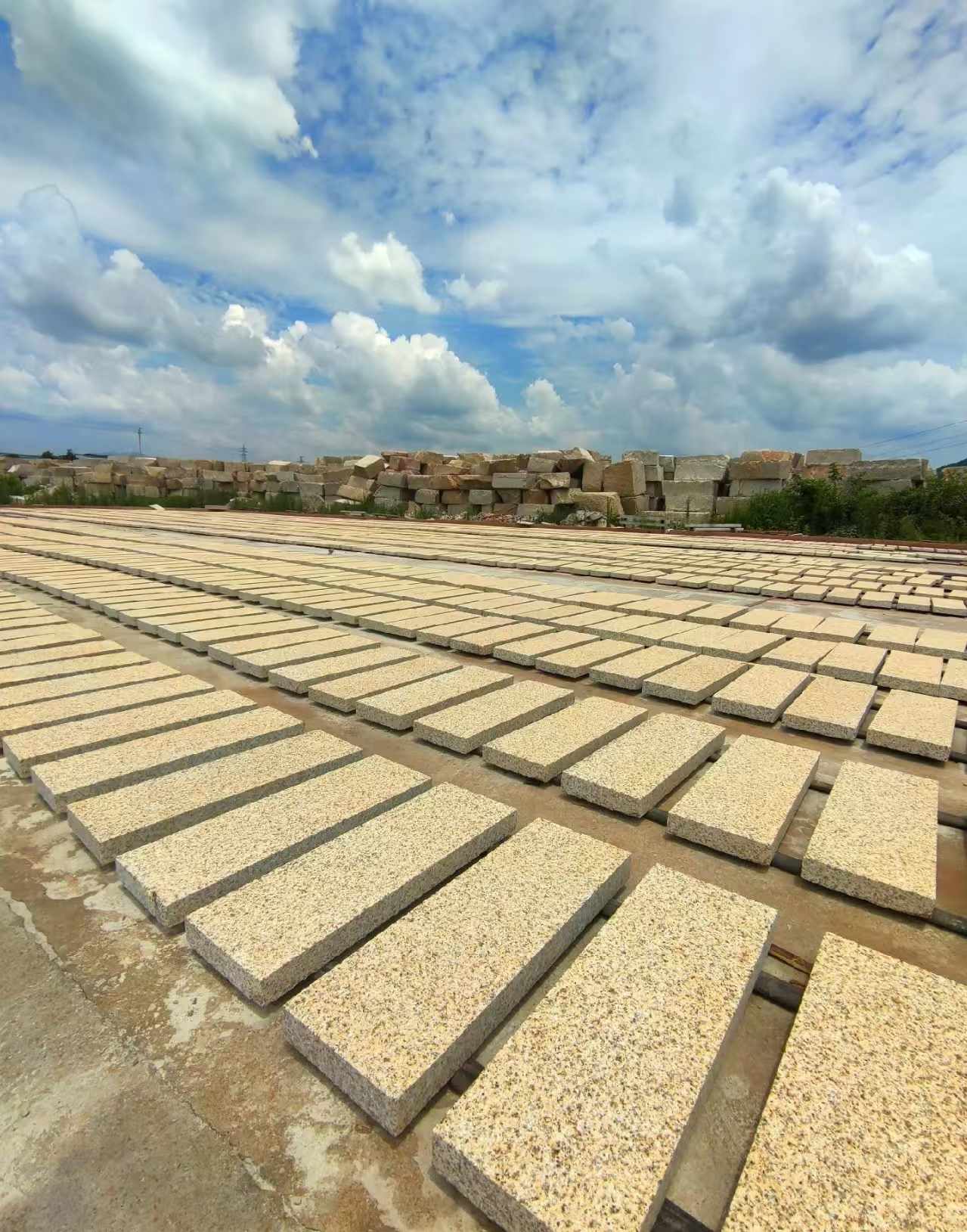 漯河 黄金麻荔枝面花岗岩石材地铺石防护中