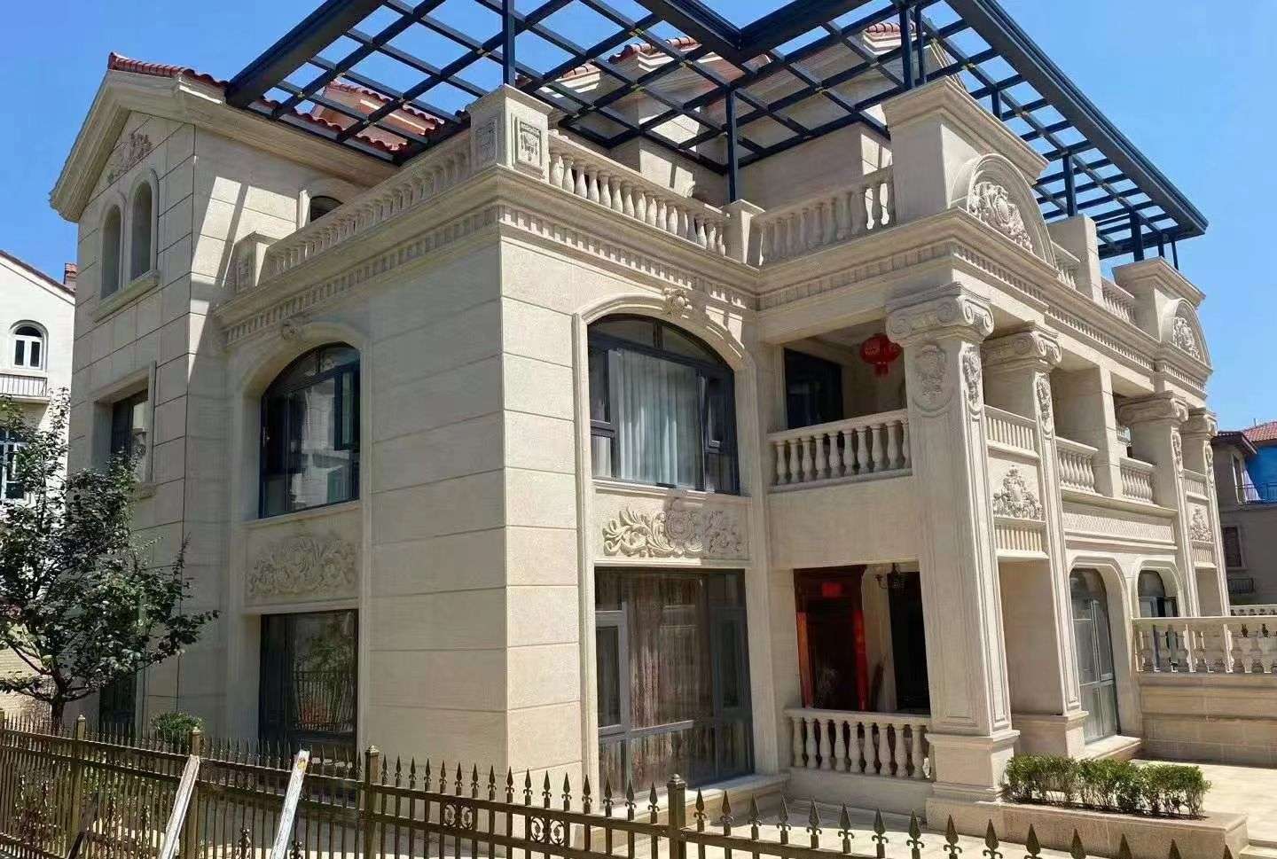 漯河 黄金麻花岗岩荔枝面别墅外墙干挂