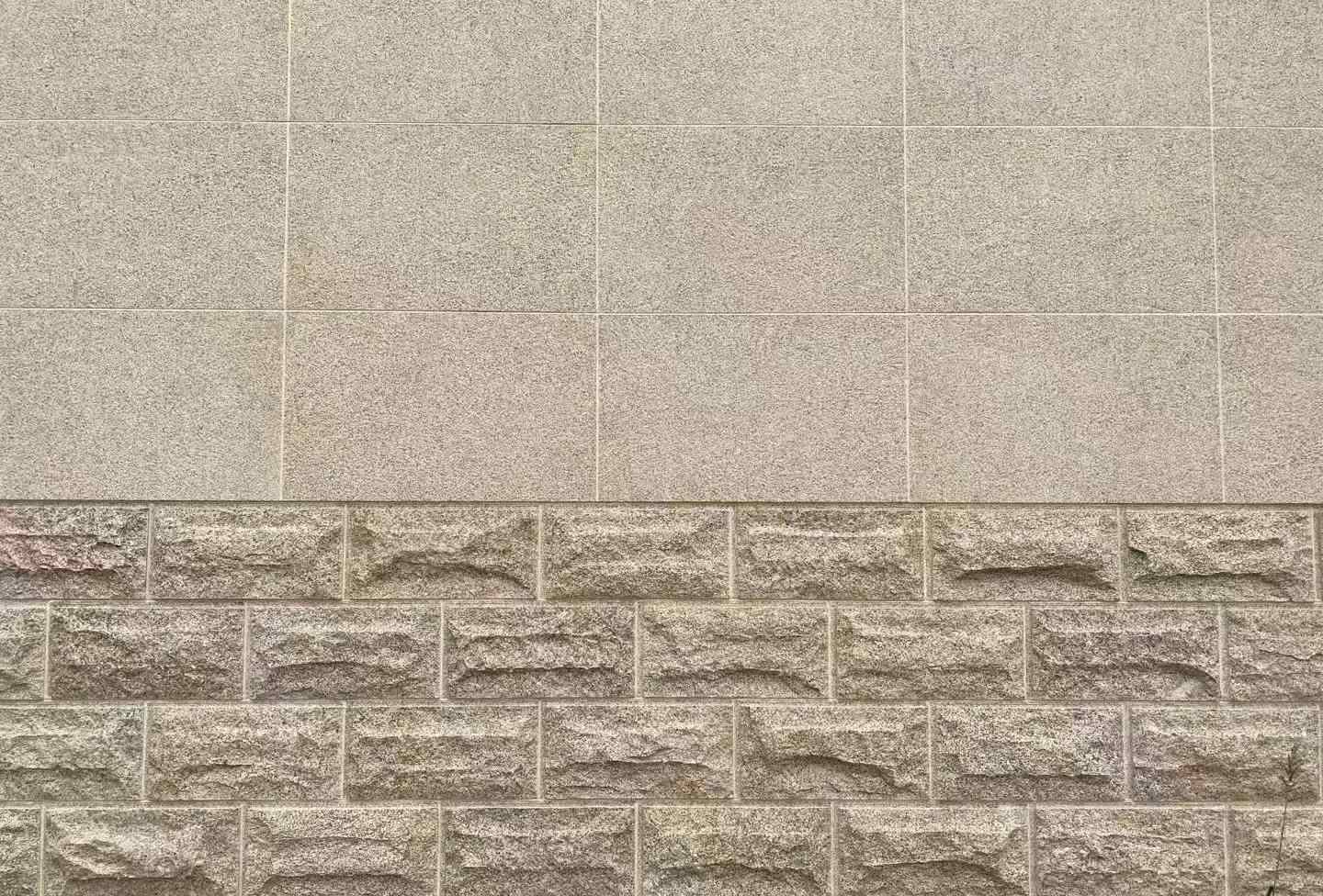 漯河 黄金麻自然面蘑菇石配荔枝面干挂