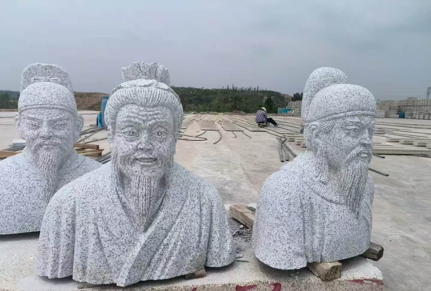 漯河 白麻花岗岩石材人物立体雕刻